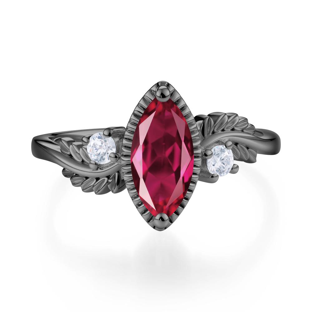 Twisted Leaf Lemon Quartz Wedding Ring - LUO Jewelry #gemstone_Ruby