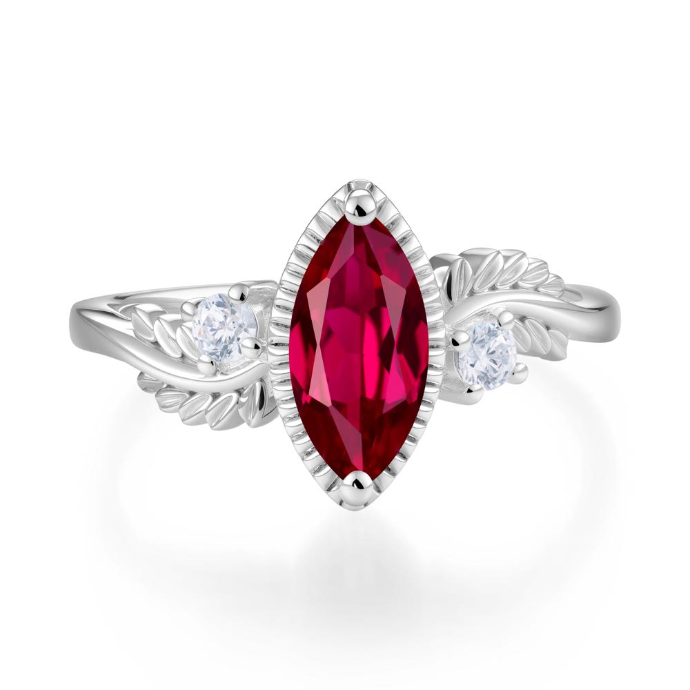 Twisted Leaf Lemon Quartz Wedding Ring - LUO Jewelry #gemstone_Ruby