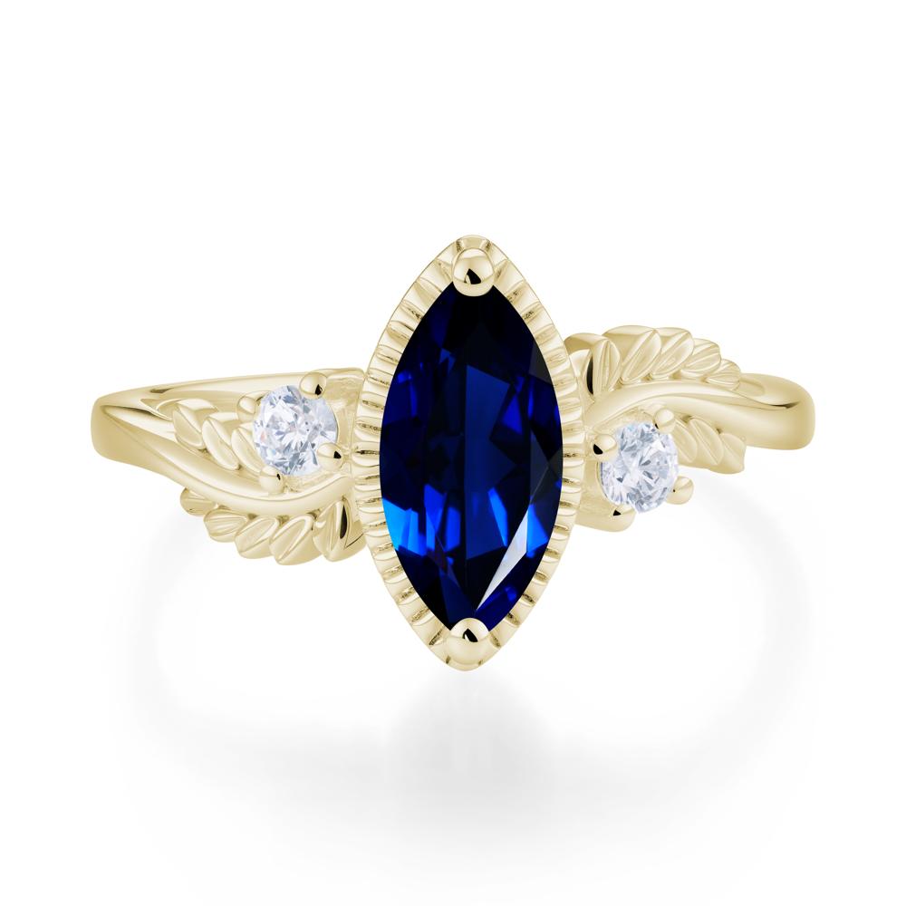 Twisted Leaf Lemon Quartz Wedding Ring - LUO Jewelry #gemstone_Sapphire