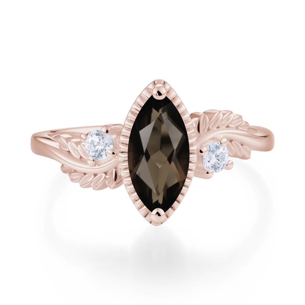 Twisted Leaf Lemon Quartz Wedding Ring - LUO Jewelry #gemstone_Smoky Quartz