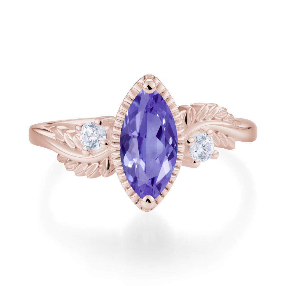 Twisted Leaf Lemon Quartz Wedding Ring - LUO Jewelry #gemstone_Tanzanite