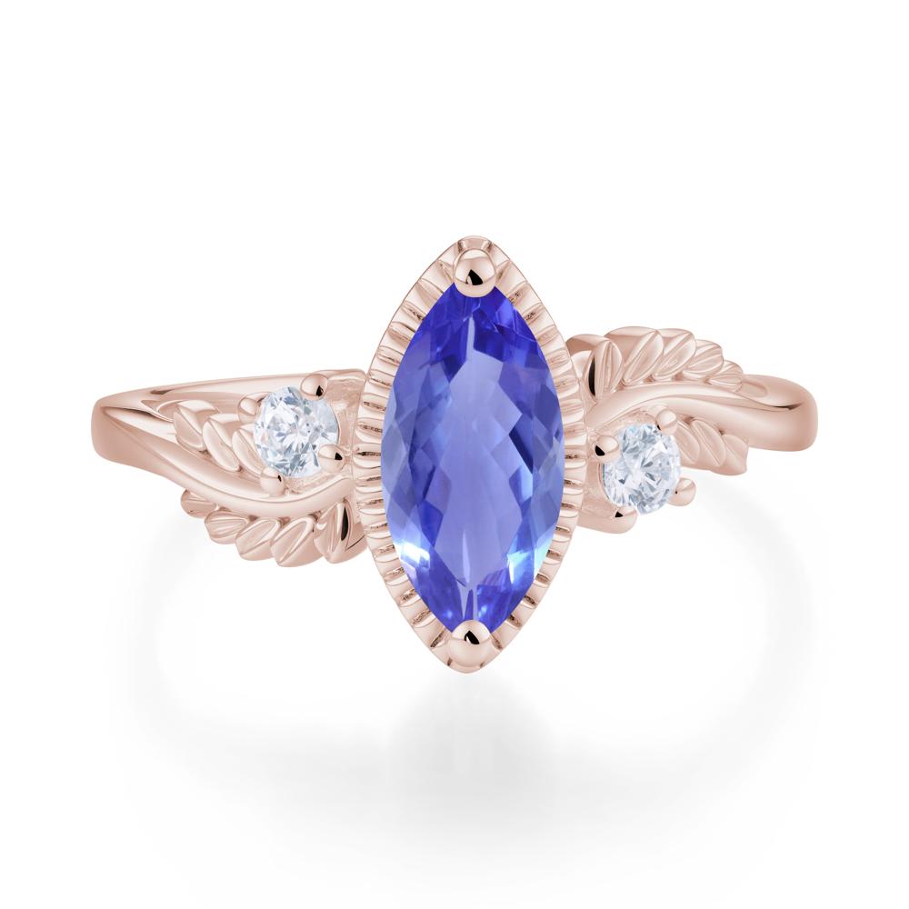 Twisted Leaf Lemon Quartz Wedding Ring - LUO Jewelry #gemstone_Tanzanite
