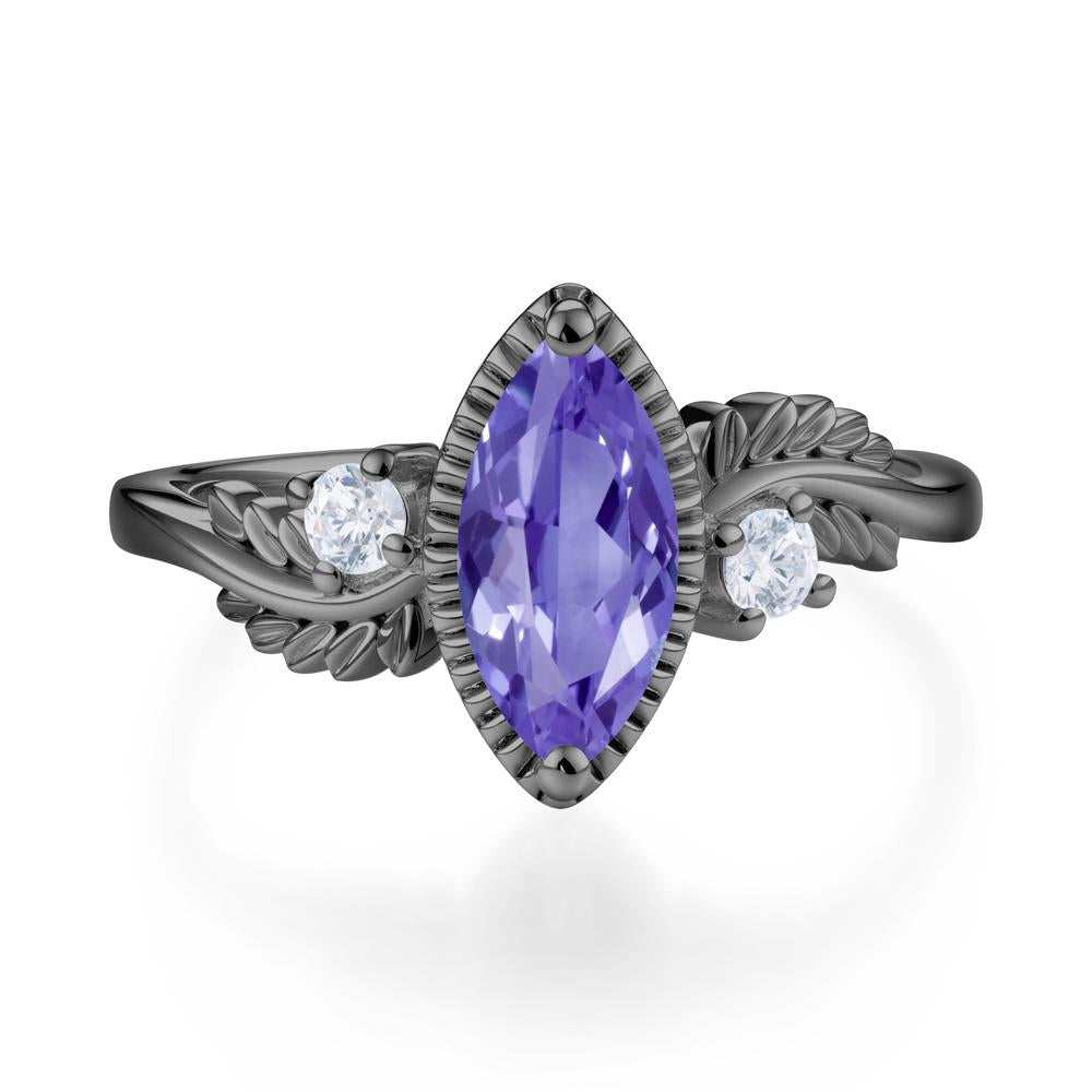Twisted Leaf Lemon Quartz Wedding Ring - LUO Jewelry #gemstone_Tanzanite