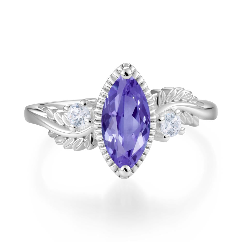 Twisted Leaf Lemon Quartz Wedding Ring - LUO Jewelry #gemstone_Tanzanite