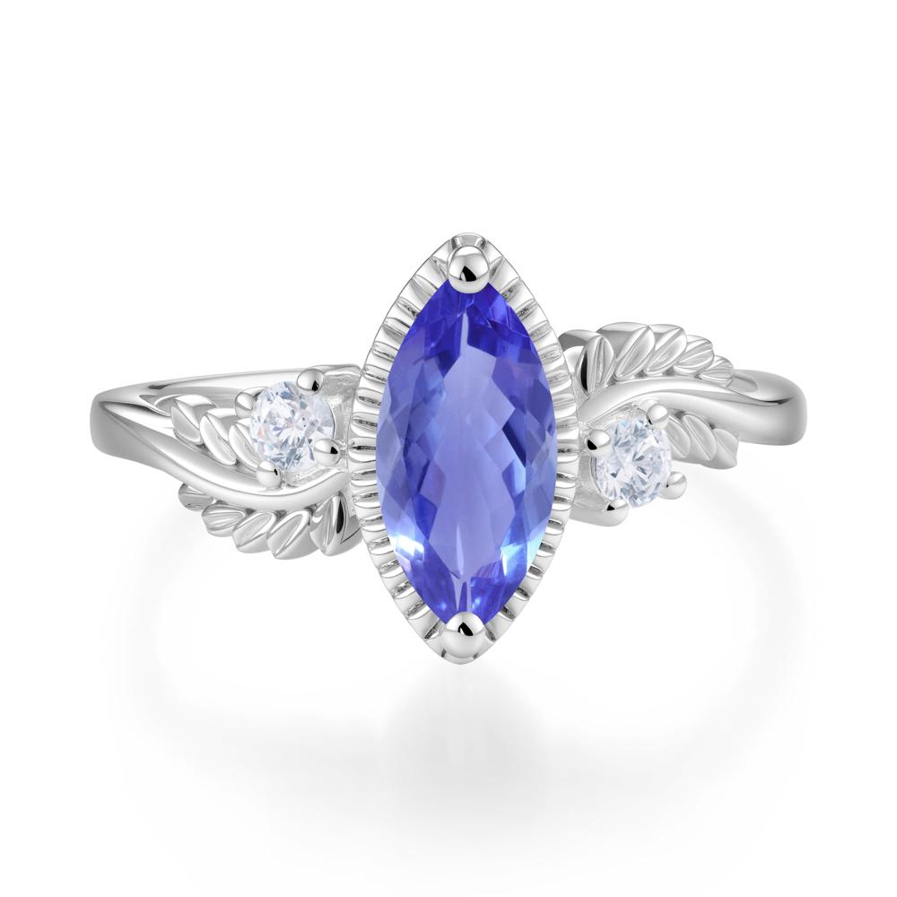 Twisted Leaf Lemon Quartz Wedding Ring - LUO Jewelry #gemstone_Tanzanite