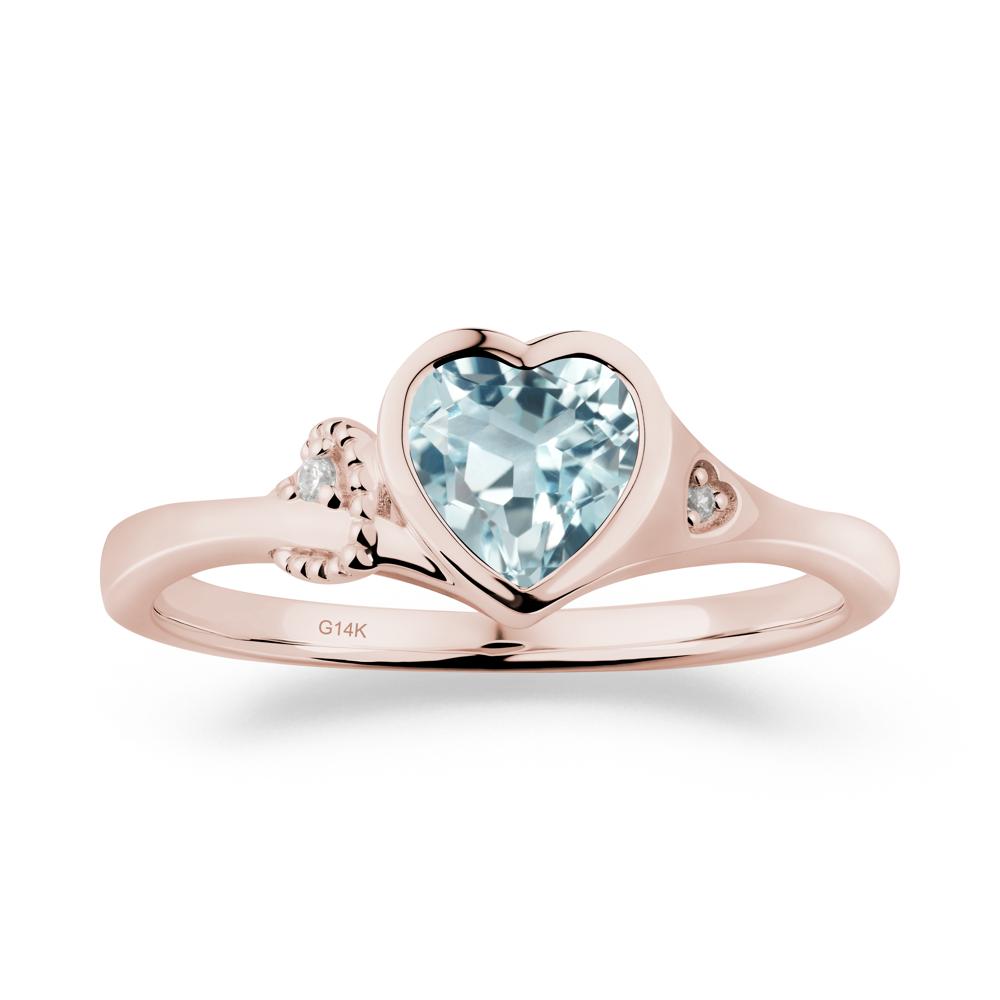 Romantic Filigree Knot Aquamarine Ring - LUO Jewelry #metal_14k rose gold