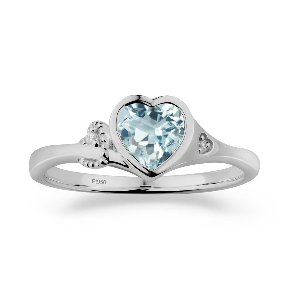 Romantic Filigree Knot Aquamarine Ring - LUO Jewelry #metal_platinum