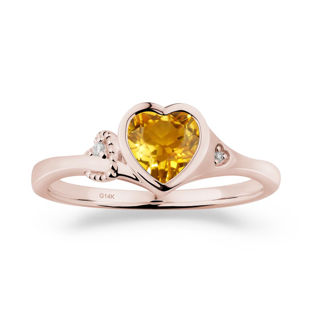 Romantic Filigree Knot Citrine Ring - LUO Jewelry #metal_14k rose gold