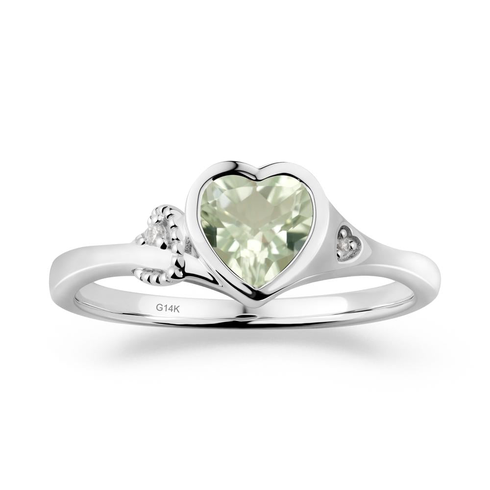 Romantic Filigree Knot Green Amethyst Ring - LUO Jewelry #metal_14k white gold