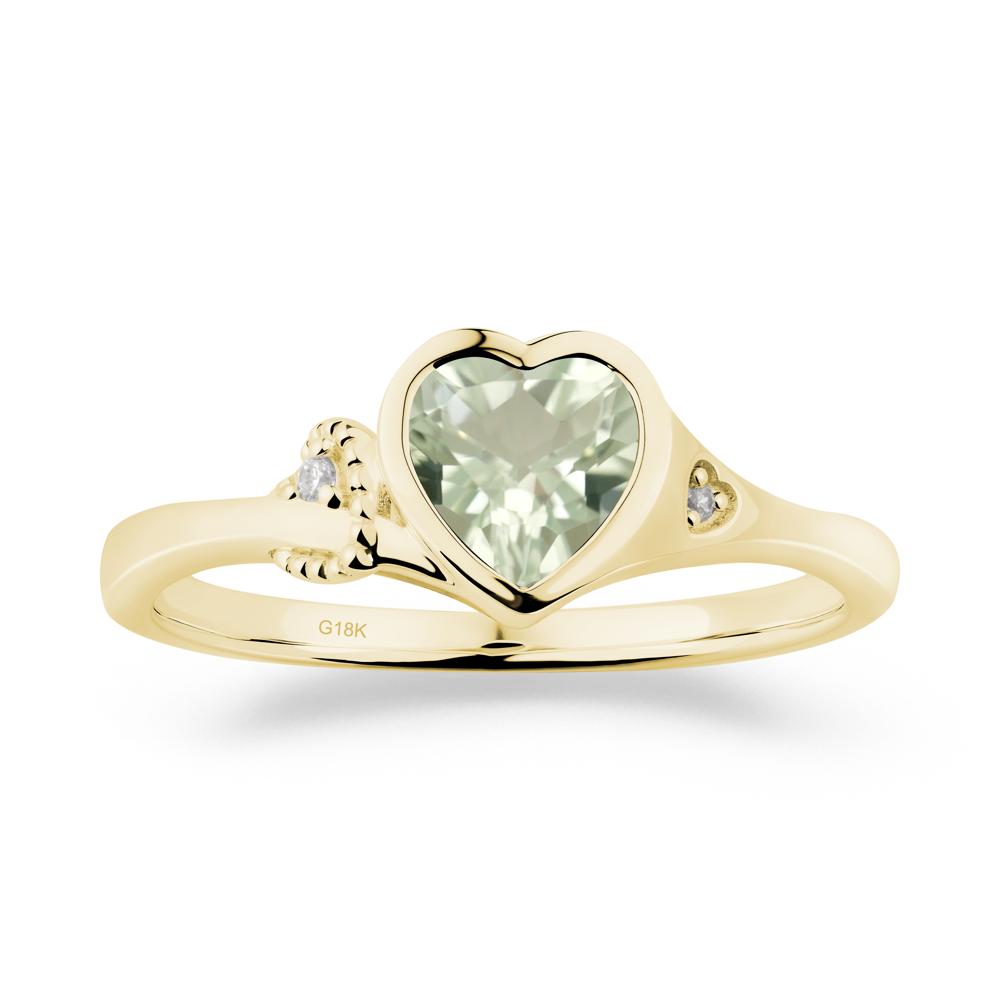 Romantic Filigree Knot Green Amethyst Ring - LUO Jewelry #metal_18k yellow gold