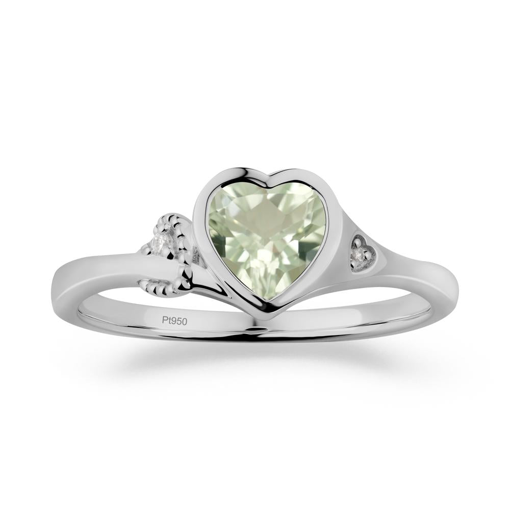 Romantic Filigree Knot Green Amethyst Ring - LUO Jewelry #metal_platinum