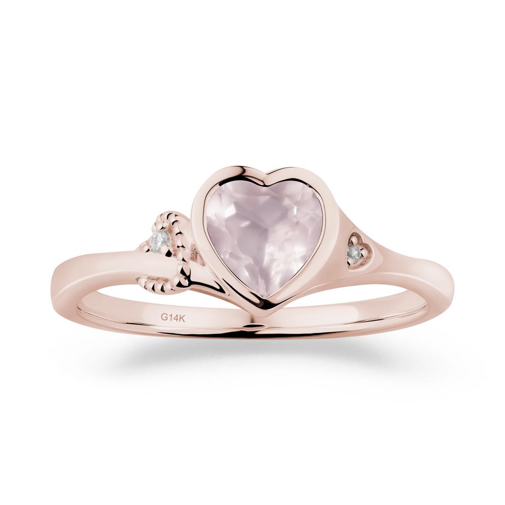 Romantic Filigree Knot Rose Quartz Ring - LUO Jewelry #metal_14k rose gold
