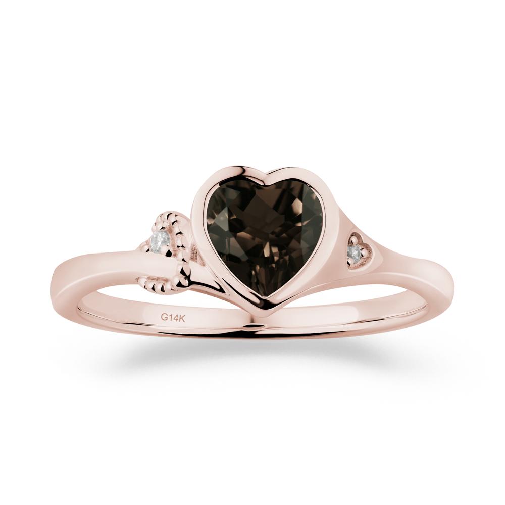 Romantic Filigree Knot Smoky Quartz Ring - LUO Jewelry #metal_14k rose gold