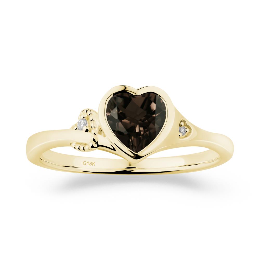 Romantic Filigree Knot Smoky Quartz Ring - LUO Jewelry #metal_18k yellow gold