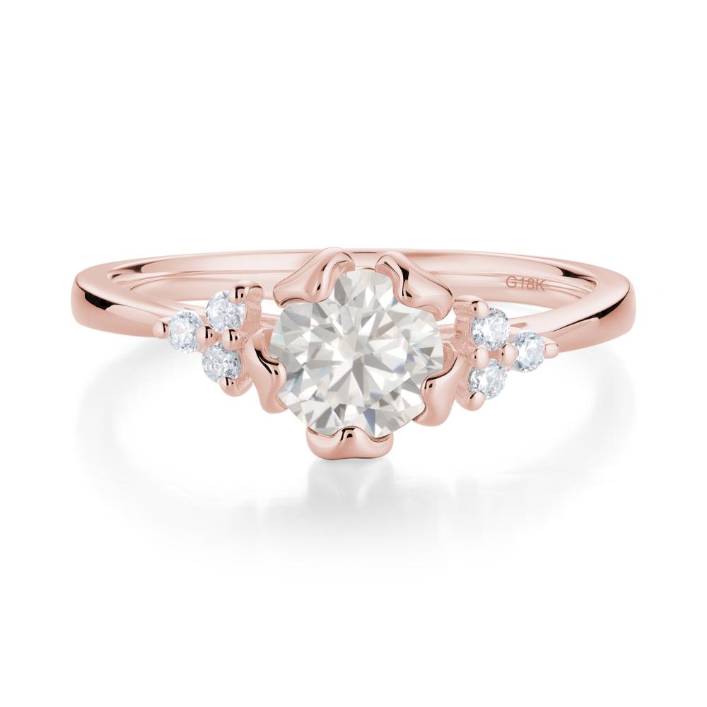 Blooming Cubic Zirconia Flower Ring - LUO Jewelry #metal_18k rose gold