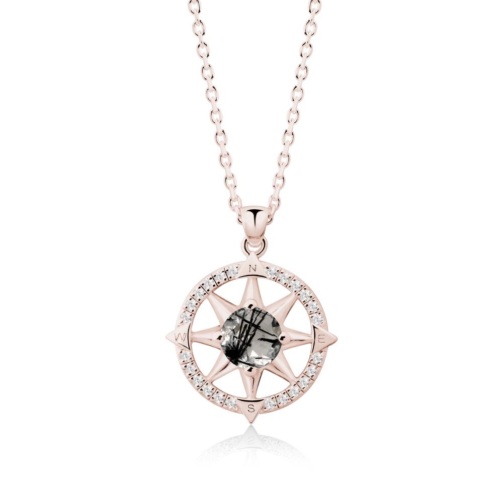 Compass Star Peridot Necklace - LUO Jewelry #gemstone_Black Rutilated Quartz