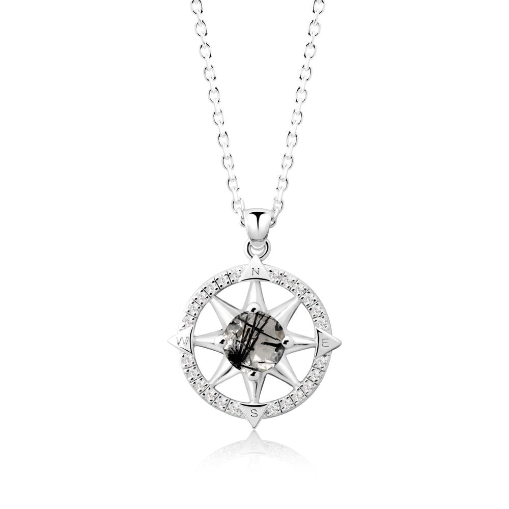 Compass Star Peridot Necklace - LUO Jewelry #gemstone_Black Rutilated Quartz