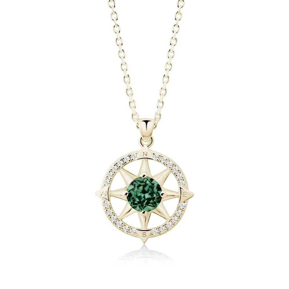 Compass Star Peridot Necklace - LUO Jewelry #gemstone_Green Sapphire