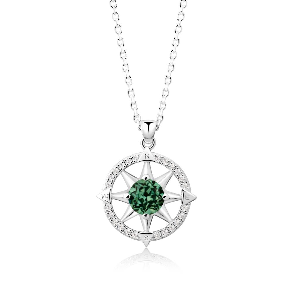 Compass Star Peridot Necklace - LUO Jewelry #gemstone_Green Sapphire