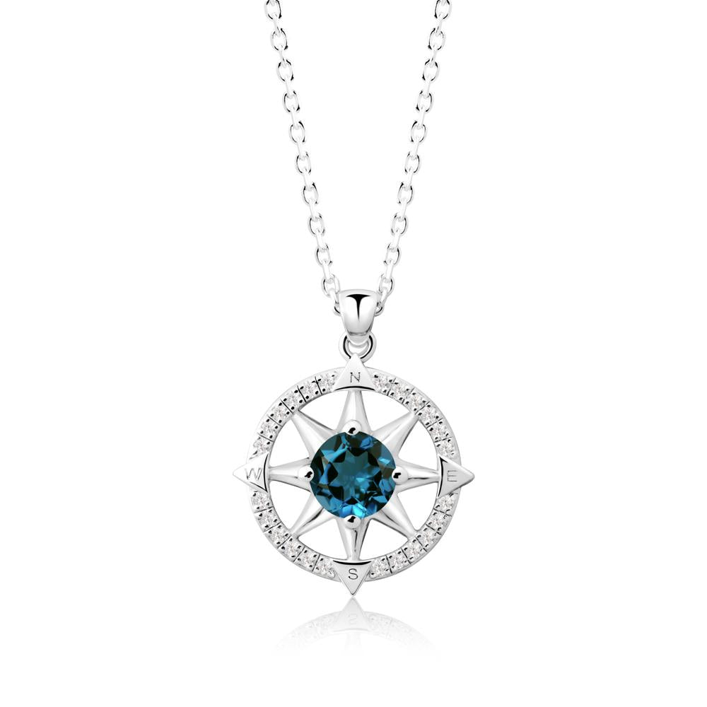 Compass Star Peridot Necklace - LUO Jewelry #gemstone_London Blue Topaz
