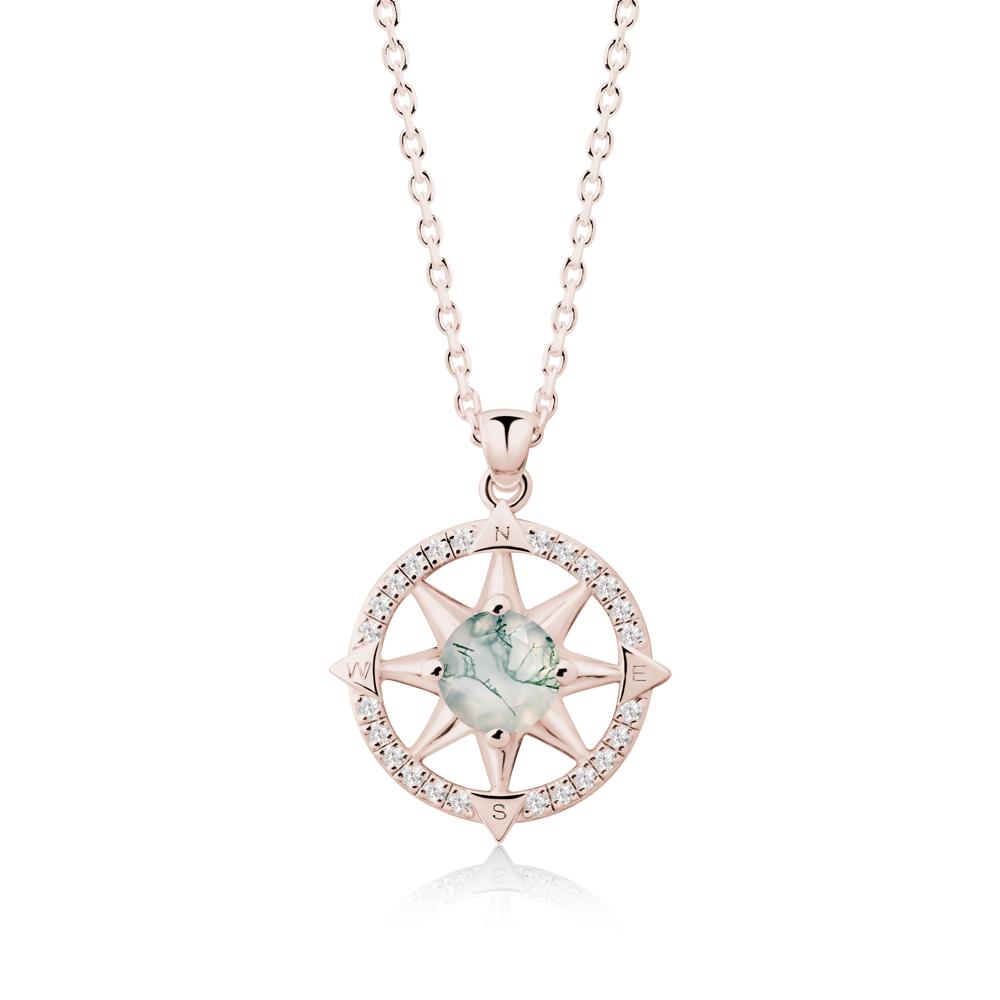 Compass Star Peridot Necklace - LUO Jewelry #gemstone_Moss Agate