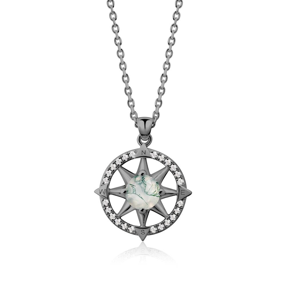 Compass Star Peridot Necklace - LUO Jewelry #gemstone_Moss Agate