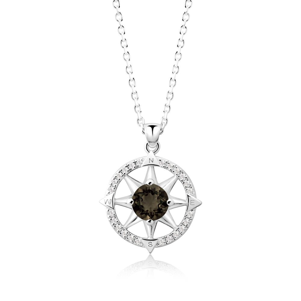 Compass Star Peridot Necklace - LUO Jewelry #gemstone_Smoky Quartz