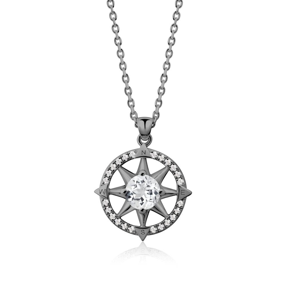 Compass Star Peridot Necklace - LUO Jewelry #gemstone_White Topaz