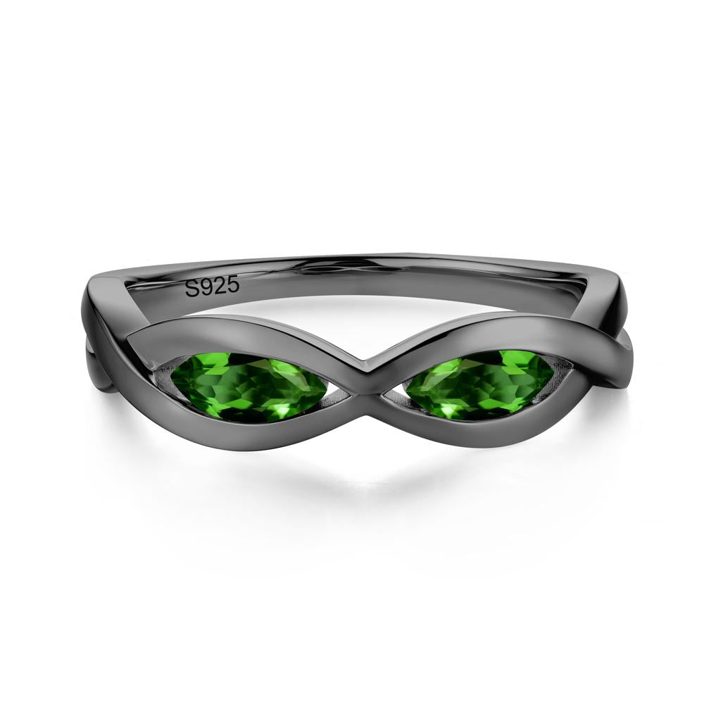 Marquise Cut Infinity Twist Amethyst Ring - LUO Jewelry #gemstone_Diopside