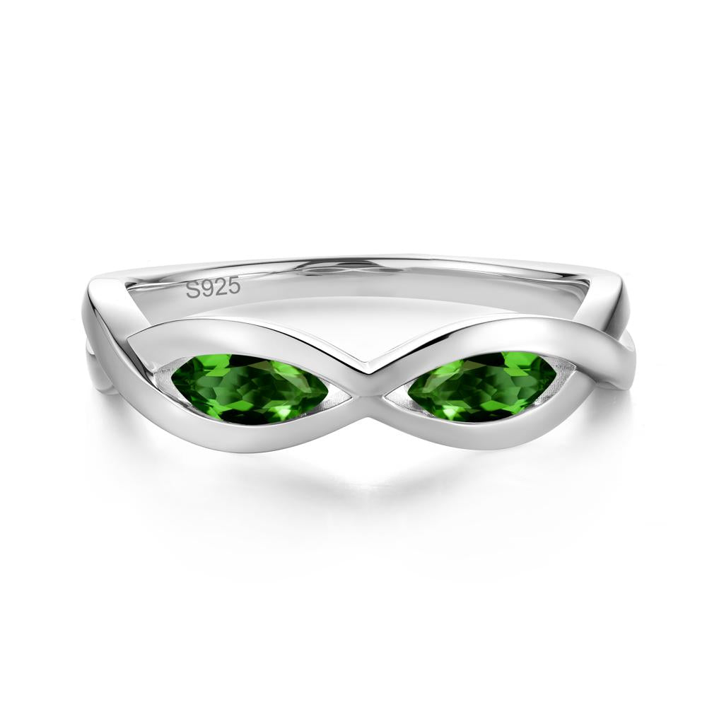 Marquise Cut Infinity Twist Amethyst Ring - LUO Jewelry #gemstone_Diopside