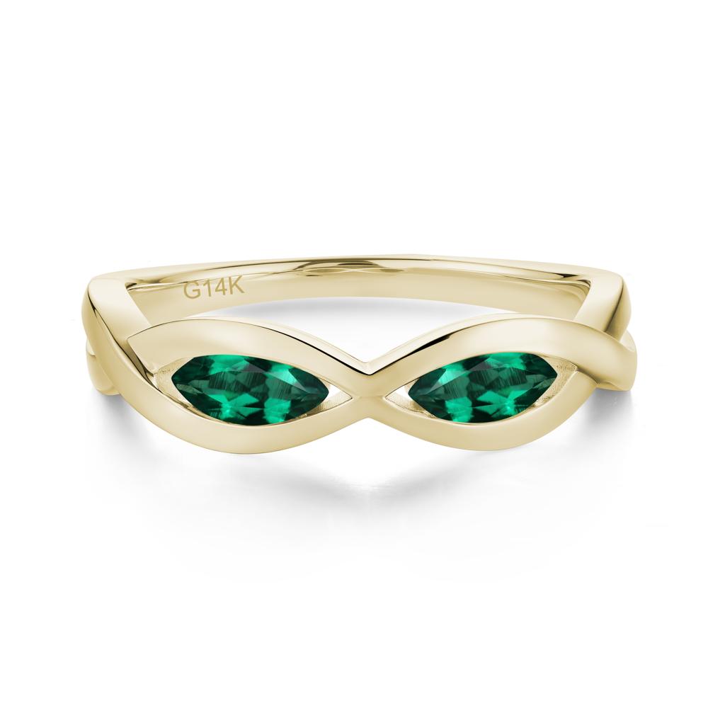 Marquise Cut Infinity Twist Amethyst Ring - LUO Jewelry #gemstone_Emerald