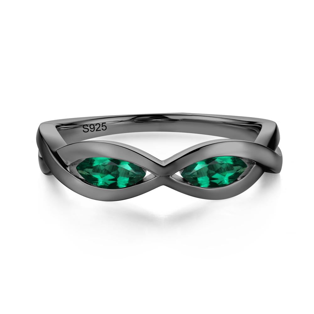 Marquise Cut Infinity Twist Amethyst Ring - LUO Jewelry #gemstone_Emerald