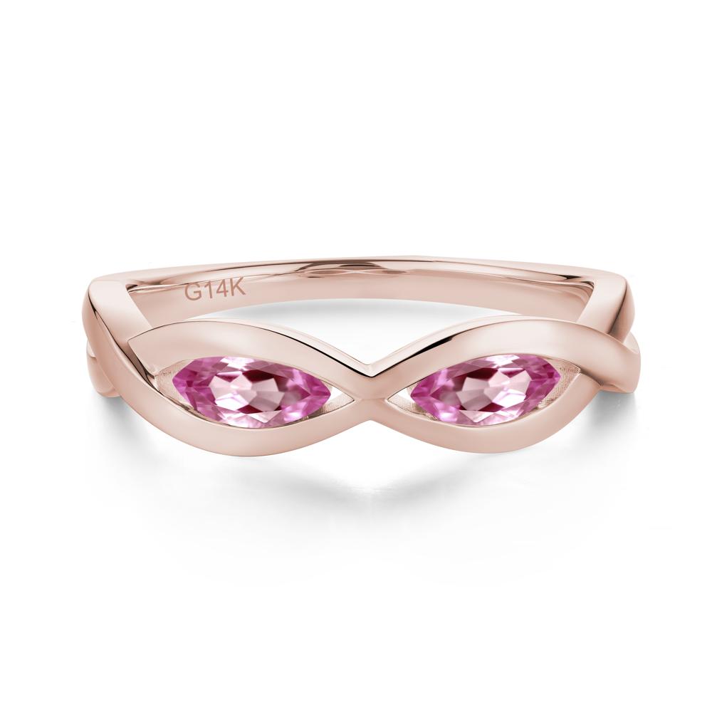 Marquise Cut Infinity Twist Amethyst Ring - LUO Jewelry #gemstone_Tourmaline