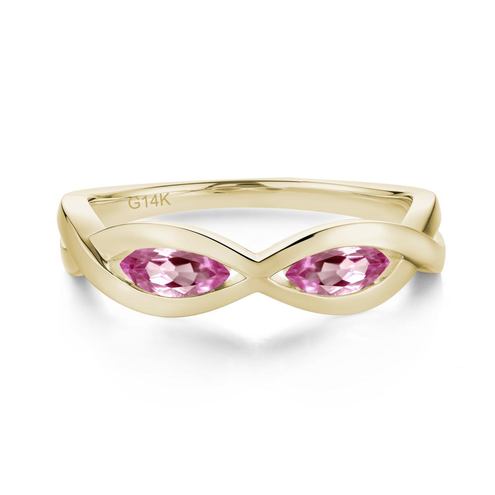 Marquise Cut Infinity Twist Amethyst Ring - LUO Jewelry #gemstone_Tourmaline