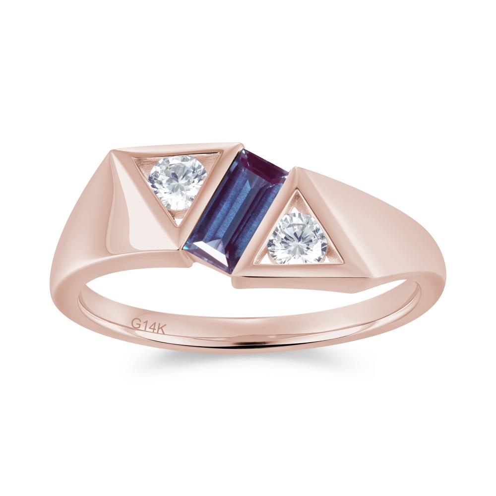 Modern Statement Baguette White Topaz Ring - LUO Jewelry #gemstone_Alexandrite