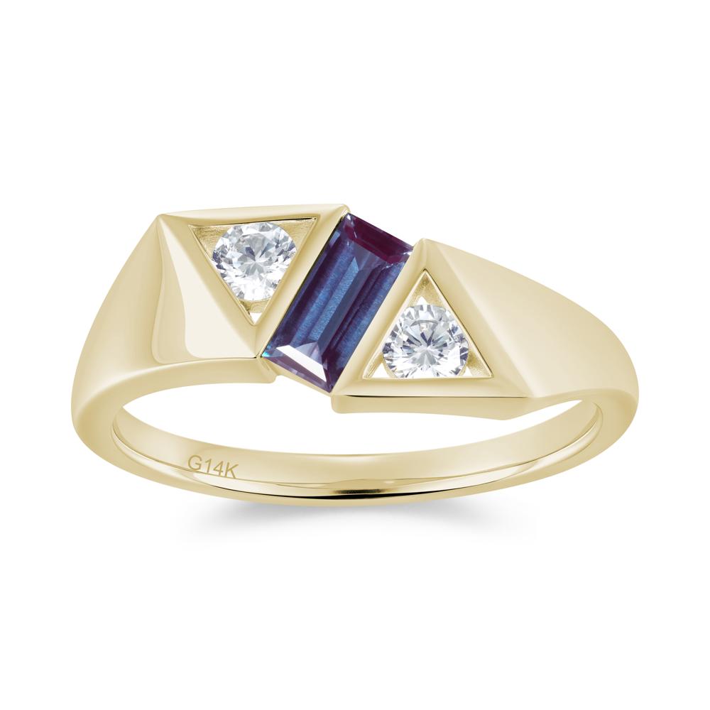Modern Statement Baguette White Topaz Ring - LUO Jewelry #gemstone_Alexandrite