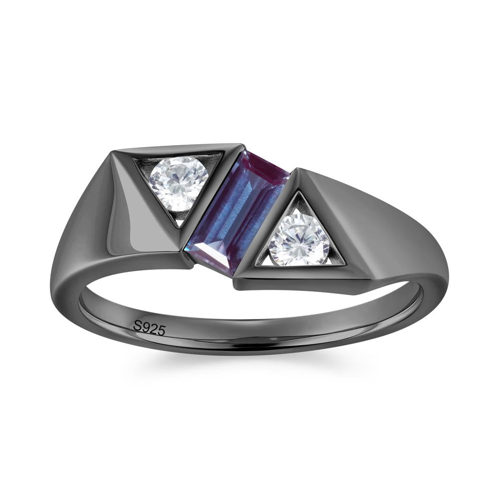 Modern Statement Baguette White Topaz Ring - LUO Jewelry #gemstone_Alexandrite