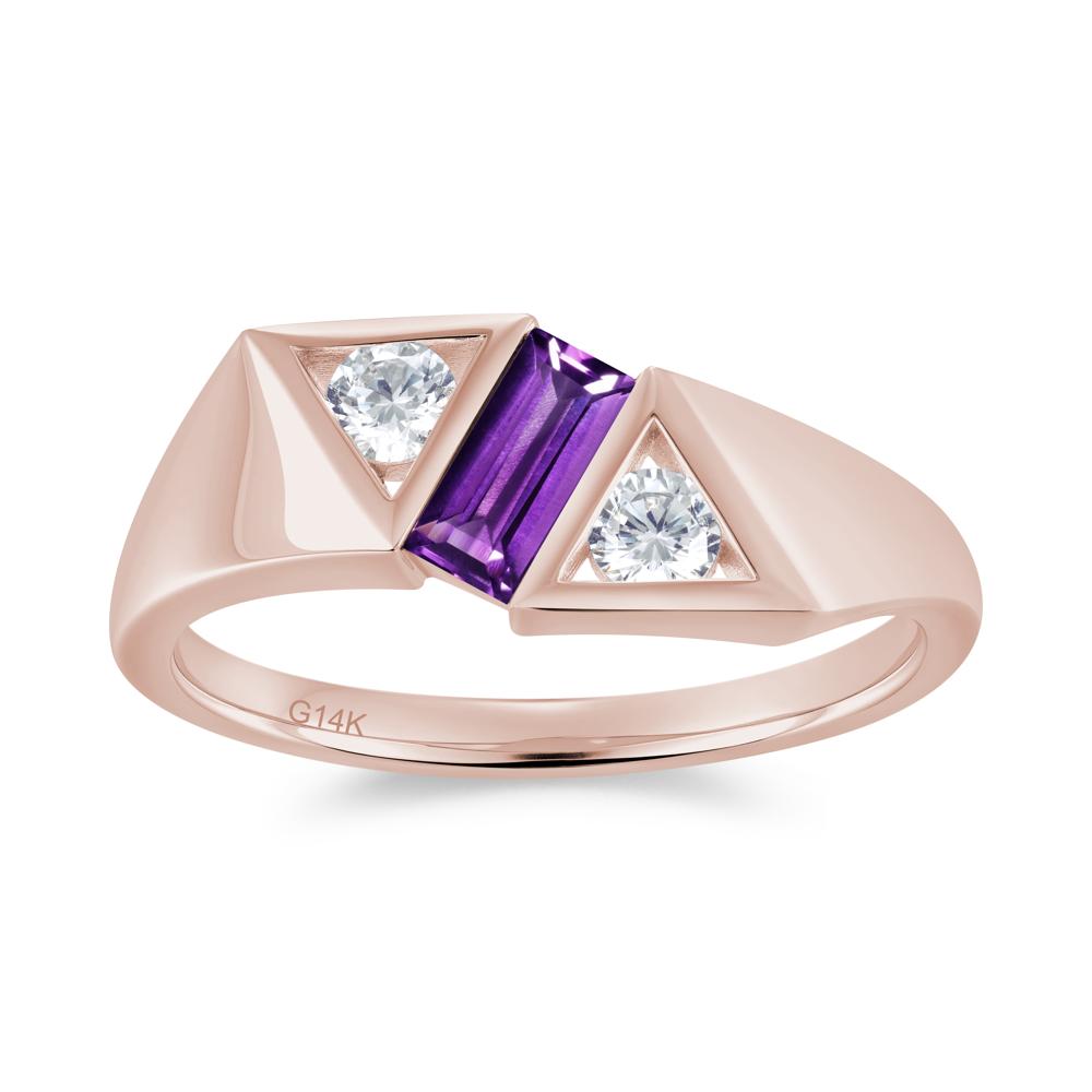 Modern Statement Baguette White Topaz Ring - LUO Jewelry #gemstone_Amethyst