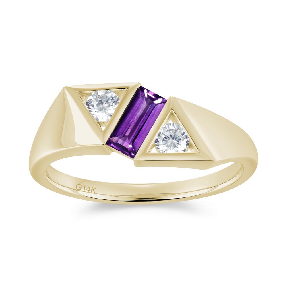 Modern Statement Baguette White Topaz Ring - LUO Jewelry #gemstone_Amethyst