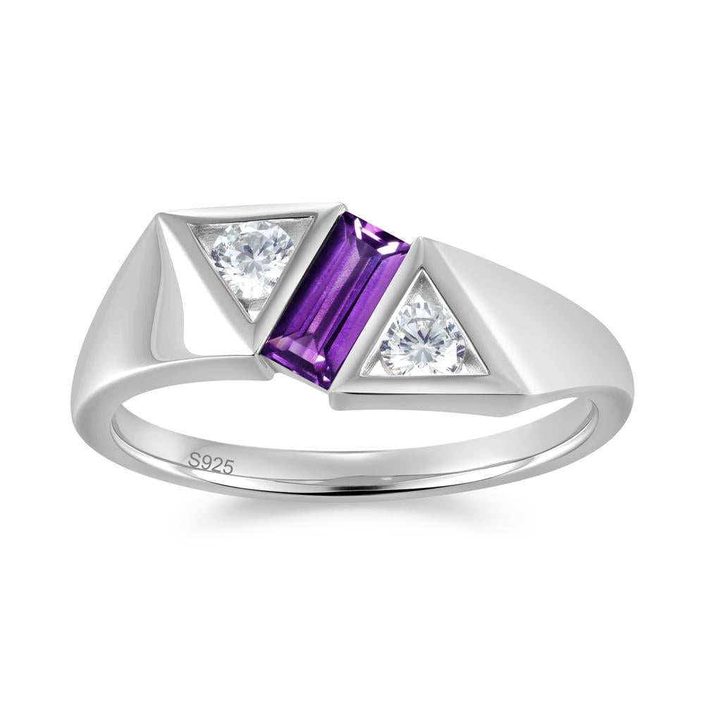 Modern Statement Baguette White Topaz Ring - LUO Jewelry #gemstone_Amethyst