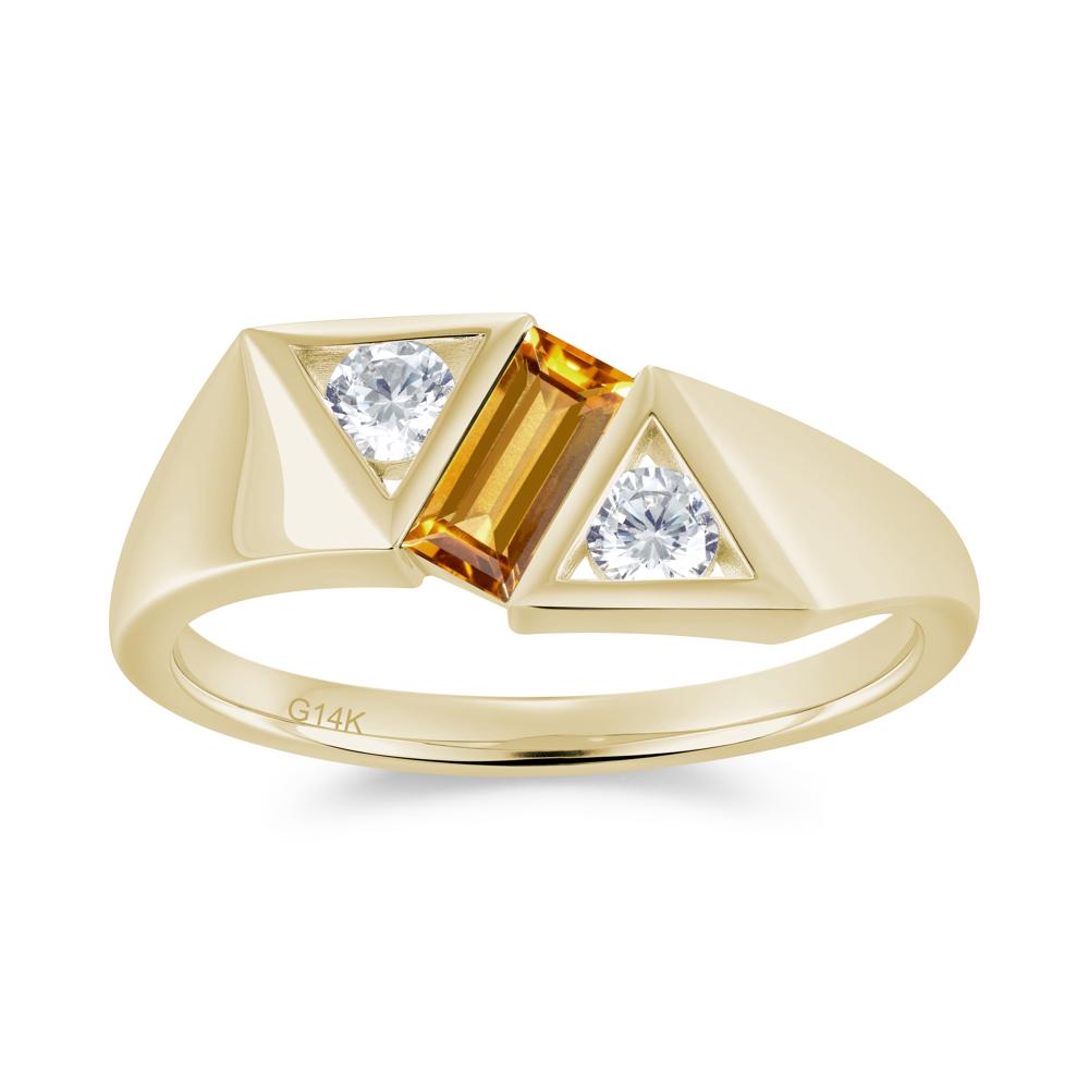 Modern Statement Baguette White Topaz Ring - LUO Jewelry #gemstone_Citrine