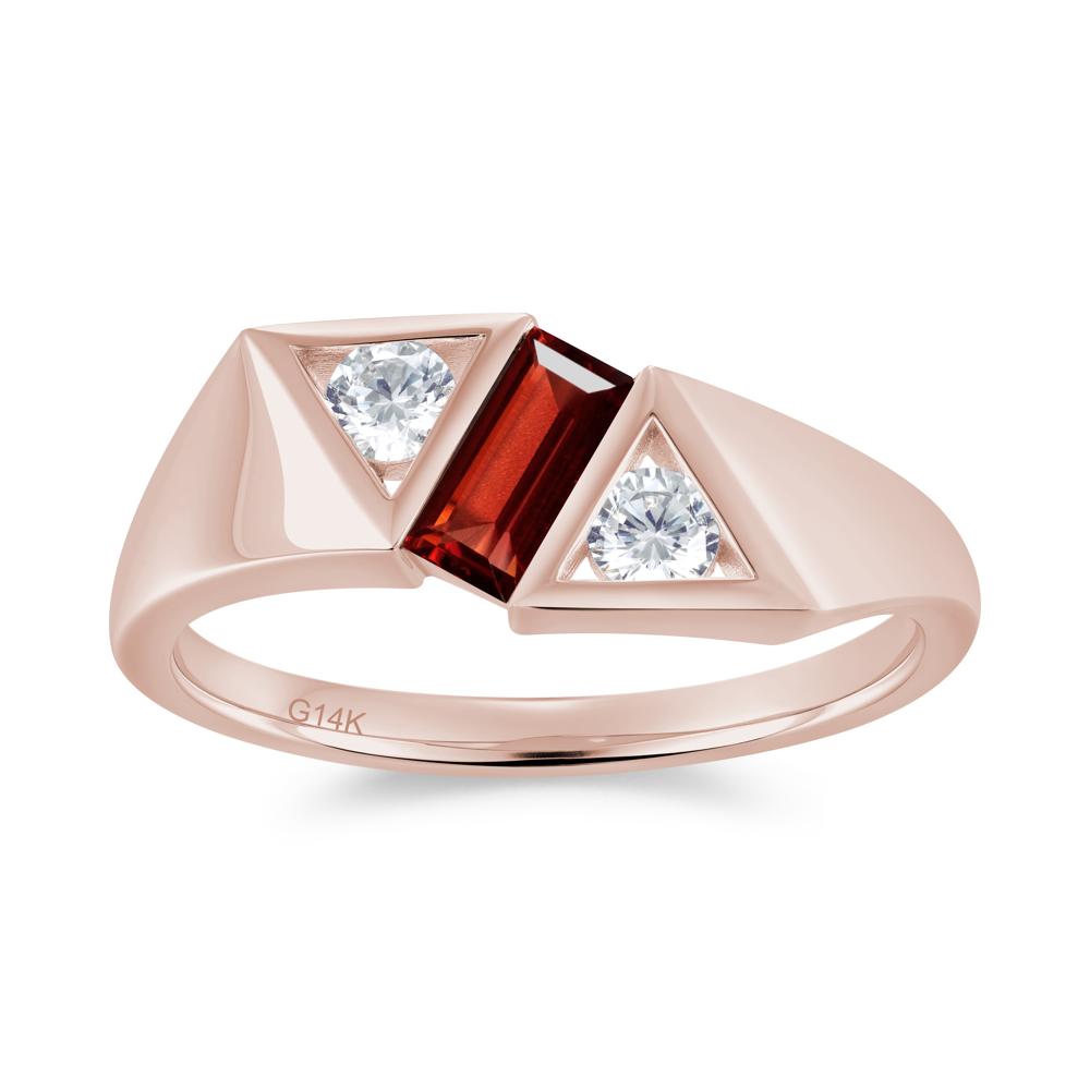 Modern Statement Baguette White Topaz Ring - LUO Jewelry #gemstone_Garnet