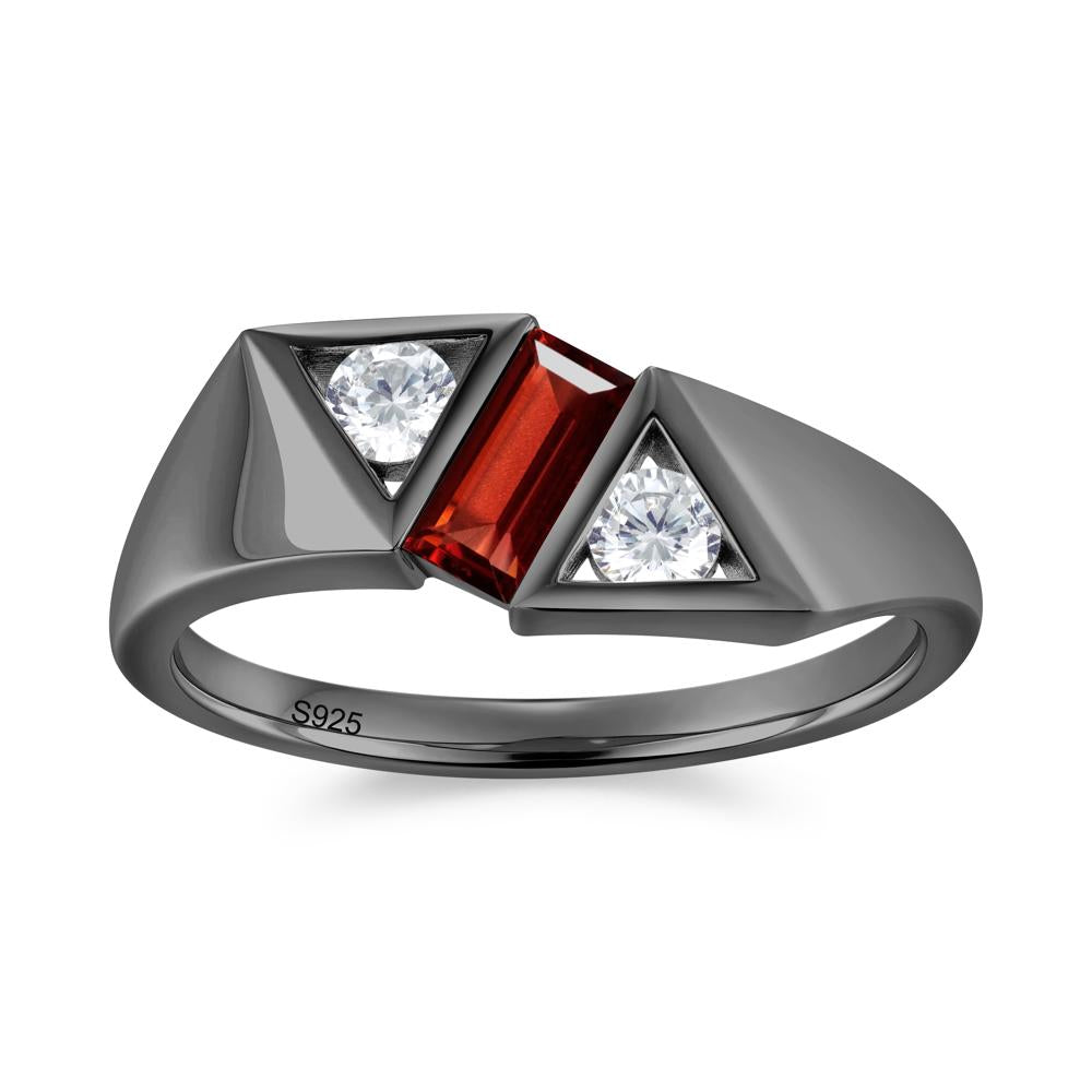 Modern Statement Baguette White Topaz Ring - LUO Jewelry #gemstone_Garnet