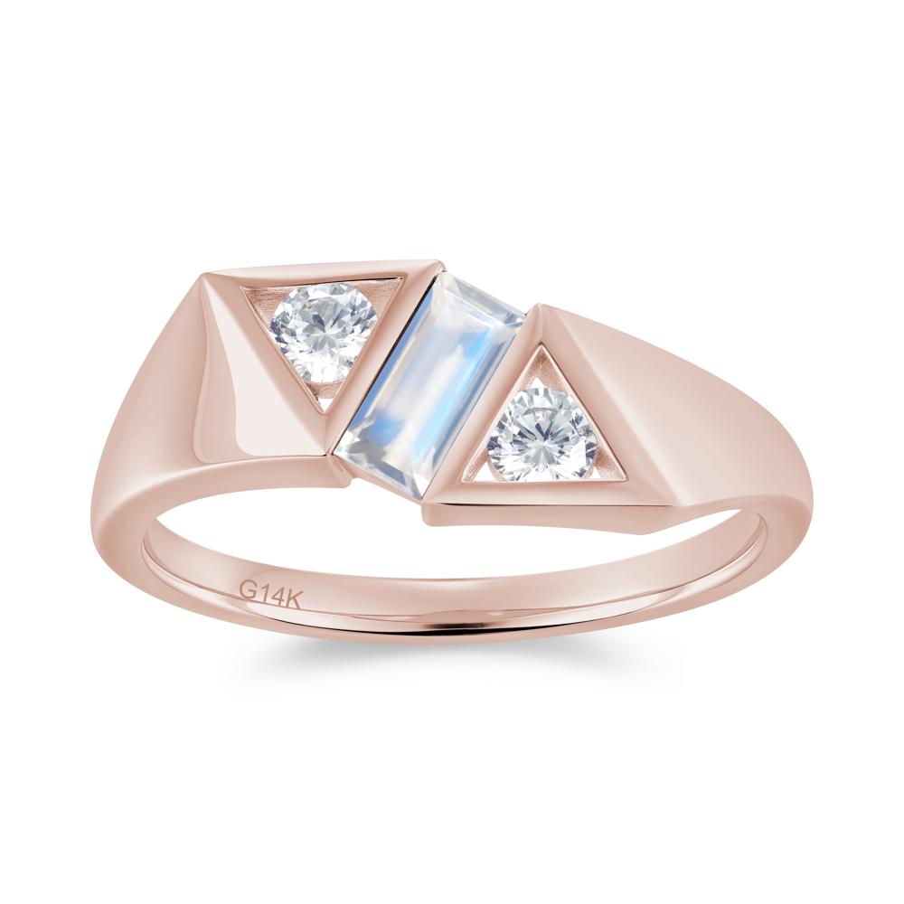 Modern Statement Baguette White Topaz Ring - LUO Jewelry #gemstone_Moonstone