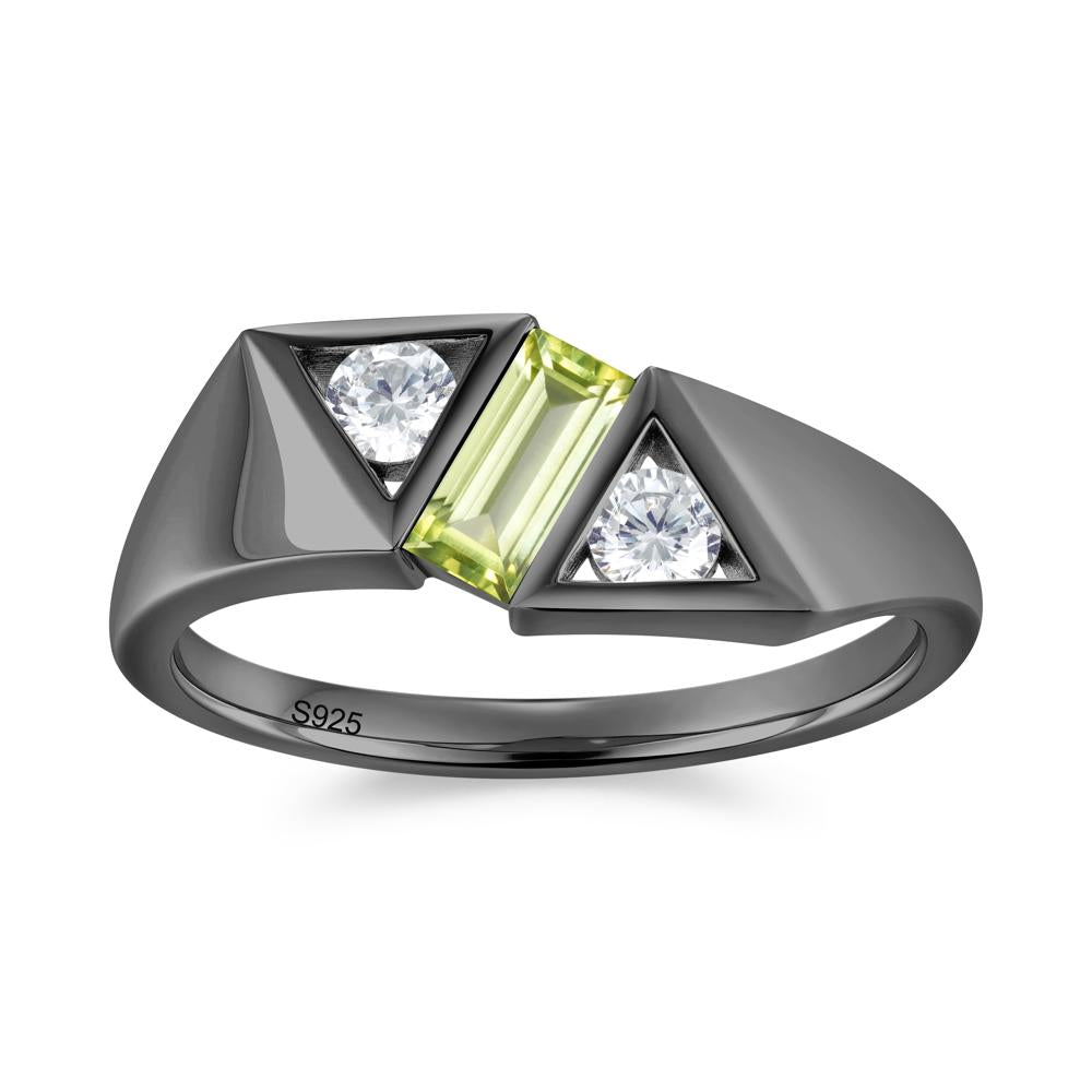 Modern Statement Baguette White Topaz Ring - LUO Jewelry #gemstone_Peridot