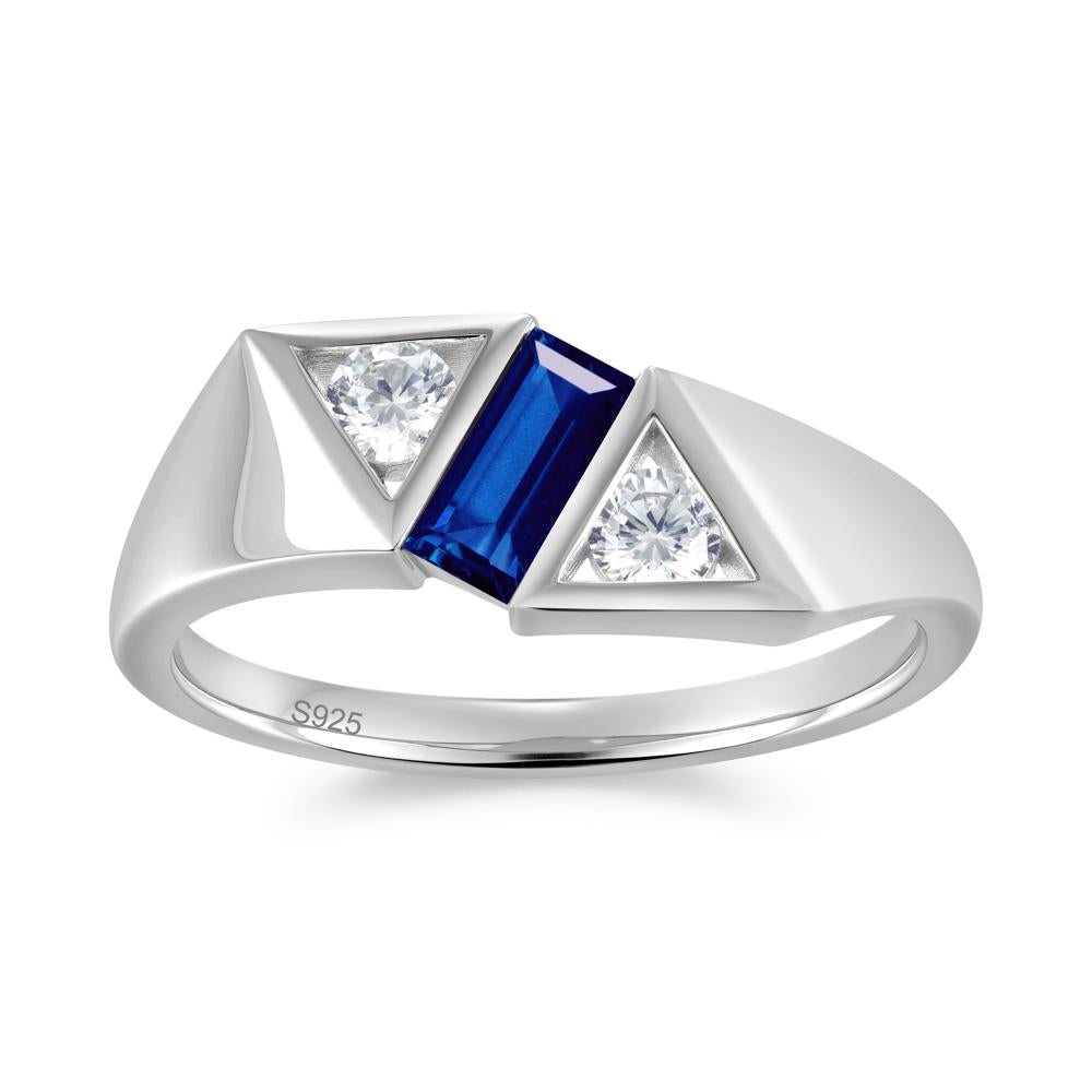 Modern Statement Baguette White Topaz Ring - LUO Jewelry #gemstone_Sapphire