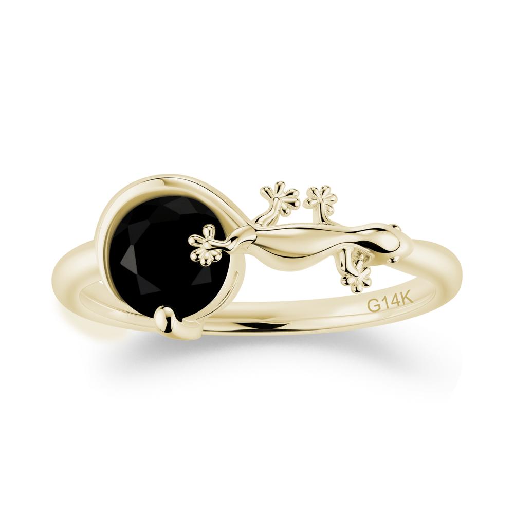 Lizard Inspired Emerald Healing Ring - LUO Jewelry #gemstone_Black Spinel