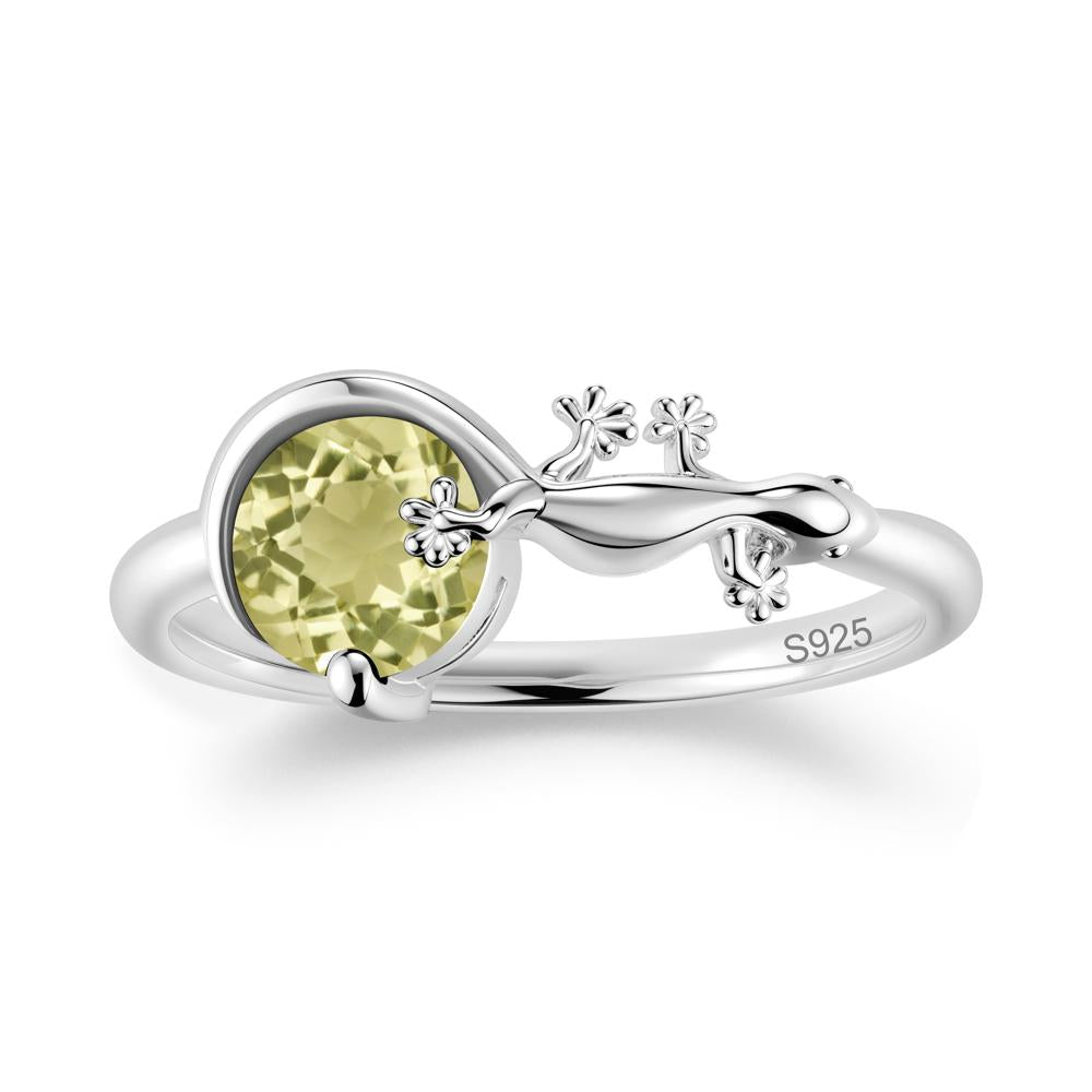 Lizard Inspired Emerald Healing Ring - LUO Jewelry #gemstone_Lemon Quartz