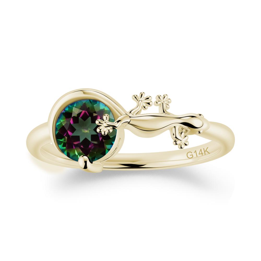 Lizard Inspired Emerald Healing Ring - LUO Jewelry #gemstone_Mystic Topaz