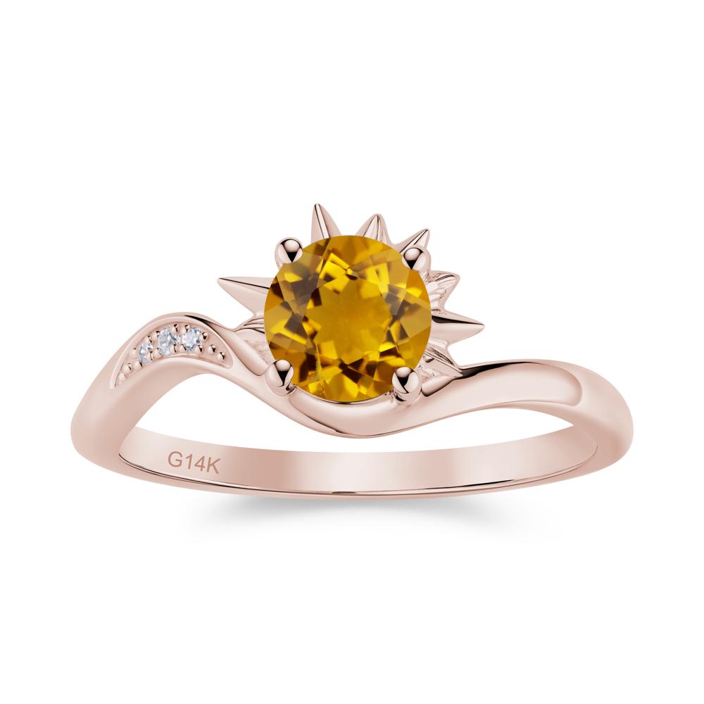 Alexandrite Lucky Sun Moon Promise Ring - LUO Jewelry #gemstone_Citrine